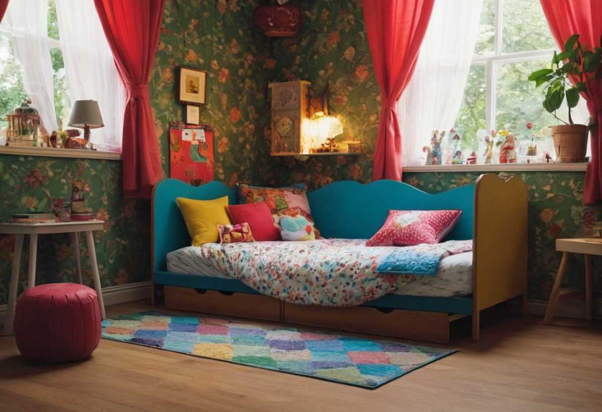 Créer un coin conte de fées avec un coussin patchwork pour la chambre de votre enfant